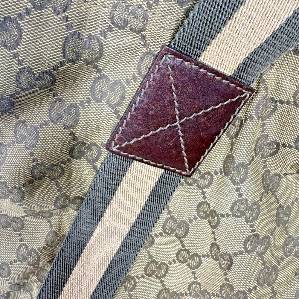 Rare Green Gucci Tote Bag Large GG Canvas Baby School Teacher Sports Travel City